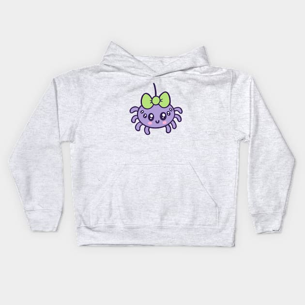 Kawaii Spider Kids Hoodie by Alexandra Franzese